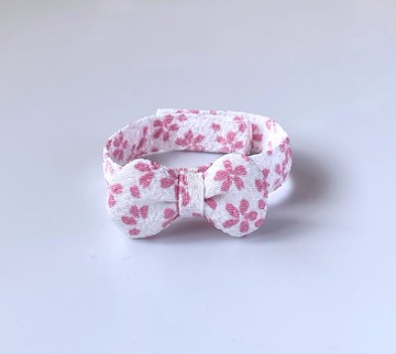 櫻花圓絲帶小貓項圈