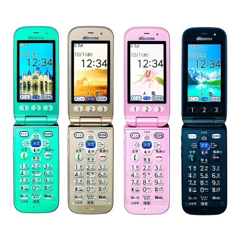 F-01G らくらくホン ベーシック 4 docomo ピンク [Pink] ガラケー 