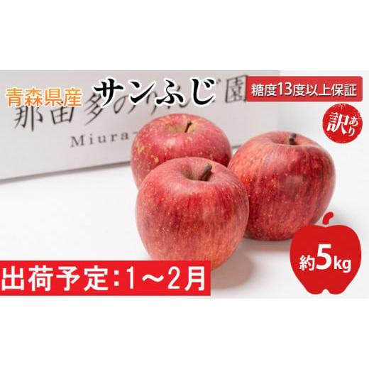 ふるさと納税 青森県 平川市 年明け  家庭用 サンふじ 約5kg（糖度証明書付き） 