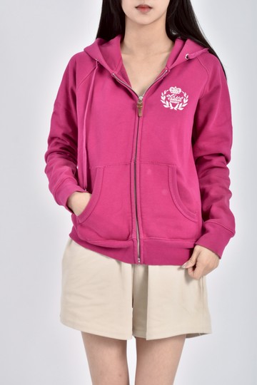 (M) olivo棉質純棉刺繡logo內刷毛紫色外套