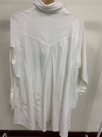 素面車線長版襯衫