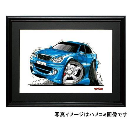 イラスト Ｅクラス W211（青・前）