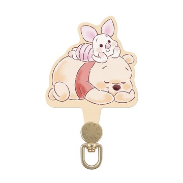 【正版授權】Disney小熊維尼-趴睡花地旋轉手機掛片/夾片