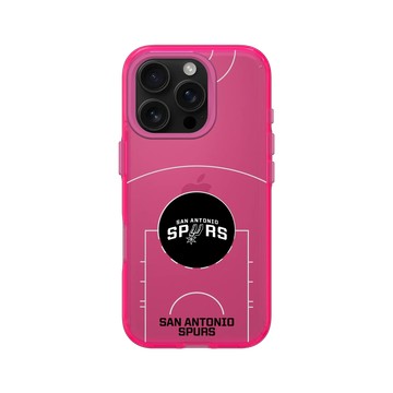 iPhone 16 Pro Clear 粉漾桃 - NBA - 球場系列-聖安東尼奧馬刺 San Antonio Spurs - Court