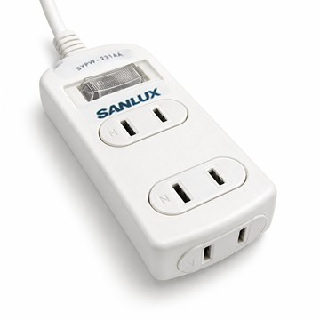 SANLUX 電源延長線2孔3座1切1.8M(SYPW-231AA)1開3插 延長線