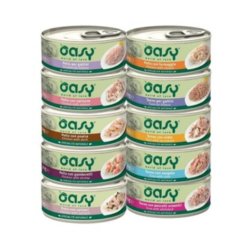 義大利OASY愛食-愛食肉肉貓罐 70g x 24入組(購買第二件贈送寵喵樂-貓草玩具x1包)