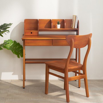 瑪荷尼家具Mahogany-全原木 桃花心木 書桌 工作桌 丹麥功能書桌G2