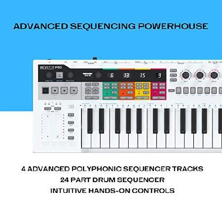 Arturia KeyStep Pro 37-Key Controller ＆ Sequencer USB MIDI CV Keyboard Controller, with Aftertouch, Polyphonic, 16-Track Drum Sequencer並行輸入