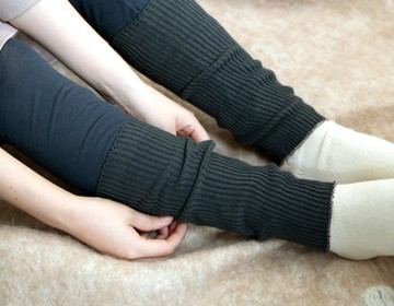 榊染 Organiccotton × Yak leg & arm warmer