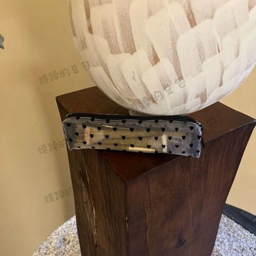 愛心網紗化妝包 學生耐臟網紗防水收納筆袋小眾開學用品大容量筆袋