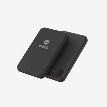 POLYBATT - 三用快充磁吸行動電源 5000mAh LT001 石墨烯 無線充磁吸-霧黑-5000mAh