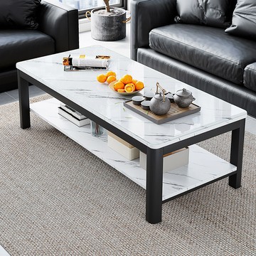 茶幾客廳家用輕奢現公室鋼化玻璃茶桌簡約意式小戶型方