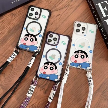 猫咪 四角防摔 透明 挂繩殼 磁吸充電  適用 iPhone 17 16 16e 15 14 13 12 11 保護殼