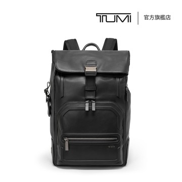 TUMI Harrison Osborn 捲頂背包 in 亮黑色