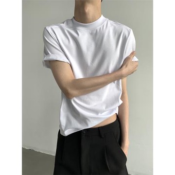 MION 環保之域 夏季純棉打底短袖T恤純色正肩半袖男女款圓領