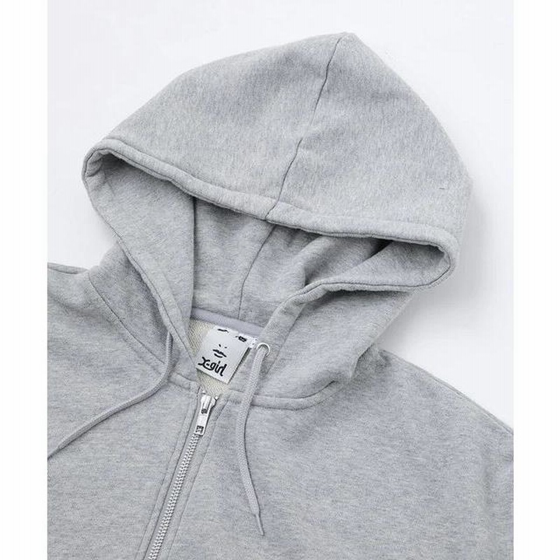 X-girl◆ジップパーカー/NOISE FACE ZIP UP SWEAT HOODIE/105223012008 X-girl（エックスガール）の「NOISE FACE ZIP UP SWEAT HOODIE