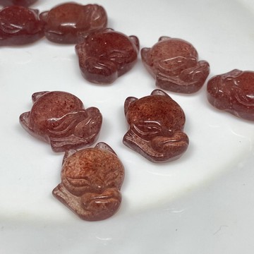 草莓晶 狐狸🌠三新🌠狐狸墜子 狐仙墜子九尾狐