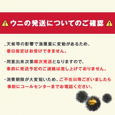 ふるさと納税 知内町 北海道加工塩水バフンウニ100g