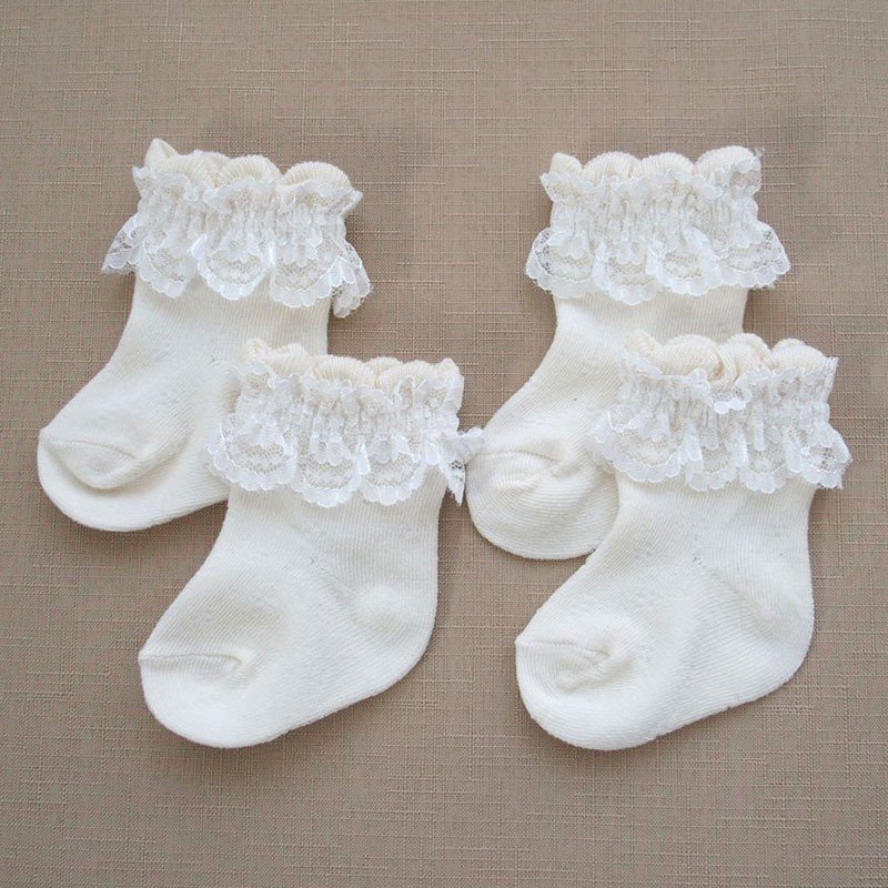 2足組 オーガニックコットン 新生児用ソックス フリフリレース ベビー靴下 日本製 og 通販 Lineポイント最大0 5 Get Lineショッピング