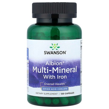 Swanson Vitamins, Albion® 含鐵多礦物質，120 粒膠囊