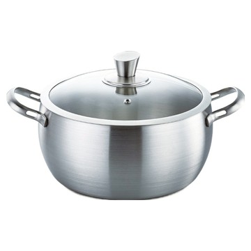 MiyAco 米雅可 典雅 316不銹鋼七層複合金湯鍋 耐酸鹼及腐蝕  24cm  銀色  1個