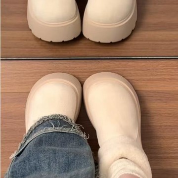 小個子松糕厚底增高雪地靴女2025年冬季新款加絨保暖休閑舒適棉鞋