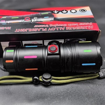 （爆款熱賣）（國際精品）【公司貨】手電筒 強光手電筒 充電手電筒 戶外手電筒 手電筒 伸縮變焦 帶輸出 TYPE-C充電 戶外登山 釣魚強力手電