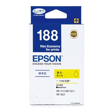 滿額現折180★EPSON 原廠墨水匣 T188450 (黃) 適用 WF-3621/WF-7111/WF-7611