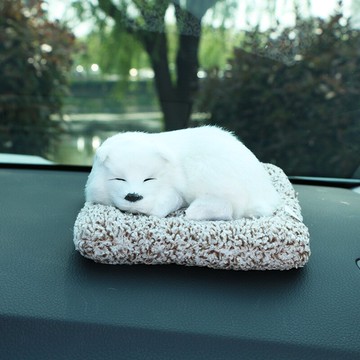 汽車擺件車載裝飾玩偶車內飾品竹炭狗仿真狗竹炭包活性炭車載擺件