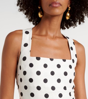 Posse Alice polka-dot linen minidress