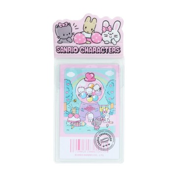 asdfkitty*茉莉兔喵喵家族BUNNY兔 遊樂園 別針夾式票卡套 證件套 悠遊卡套 車票套-日本正版商品