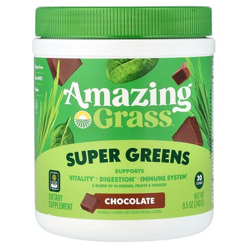Amazing Grass, 綠色混合物，SuperFood，巧克力味，8.5 盎司（240 克）