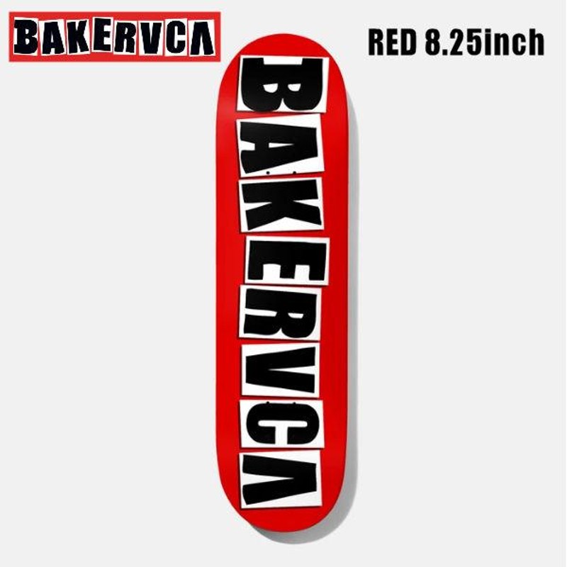 BAKER】ベイカー×ルーカー RVCAコラボ デッキ BRAND LOGO RED/BLACK 