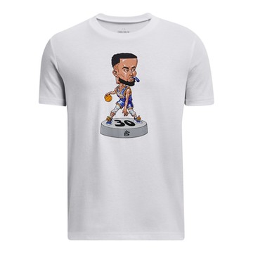 【UNDER ARMOUR】UA 男童 CURRY BOBBLEHEAD 籃球短T-Shirt 1380079-100