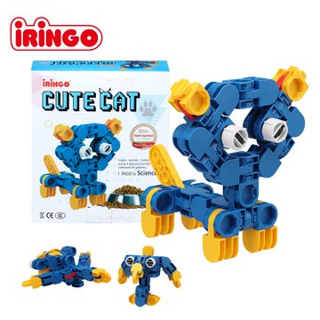 韓國iRingo 百變創意3D積木-可愛動物系列(可愛小貓)