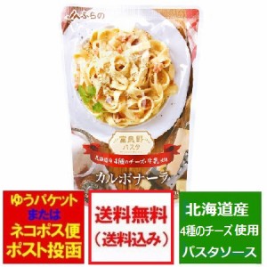 パスタソース 送料無料 パスタ ソース JAふらの カルボナーラ 北海道産 4種のチーズ・牛乳使用 1人分120g 1袋 パスタソース