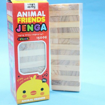 小疊疊樂 韓版原木色疊疊樂(木材.無印數字)/一箱5盒入(一盒48片)(促70)~XF1727【APP滿額下單10%點數(單一帳號最高1000點)】4/30止