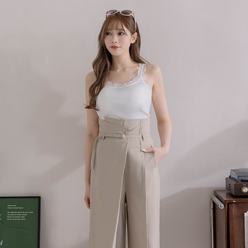 【早春新品】HS 蕾絲邊背心 簡約白