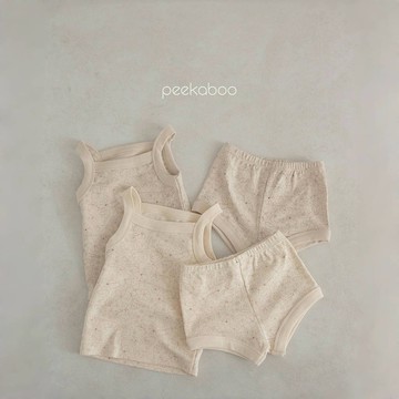 peekaboo 水仙花棉質兒童套裝｜兒童背心 居家服 兒童睡衣 女童套裝 男童套裝 女童短褲 男童短褲 韓國童裝