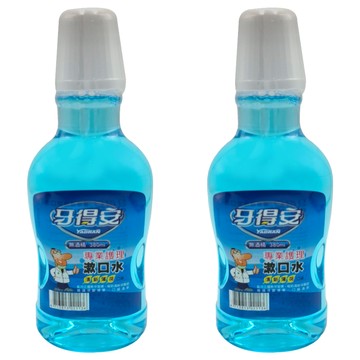 牙得安 抗菌漱口水 清新薄荷  380ml  2瓶