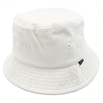 【COACH】經典LOGO素面棉布漁夫帽(米白)