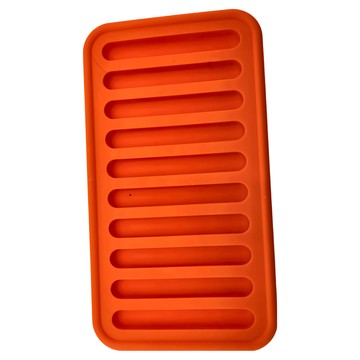 SUNCRAFT 川嶋 SIG-27 細條冰塊矽膠模 (橘色)  耐熱220度 耐冷-50度  19.7 x 10.9 x 1.5cm  1個
