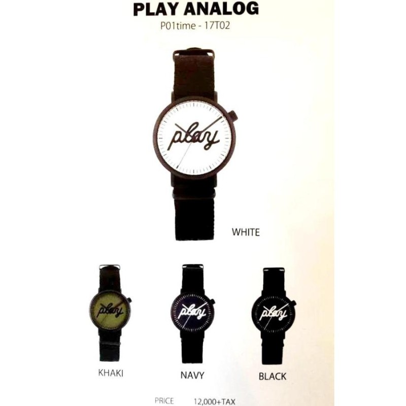 P01 * TIME PLAY ANALOG watch 時計 NO PLAY NO LIFE プレイ 腕時計