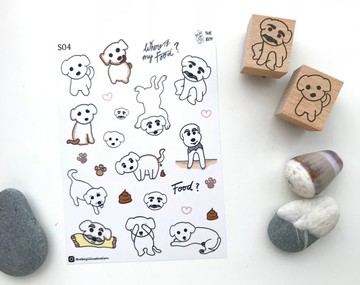 The Boy- 狗狗日常 和紙割型貼紙