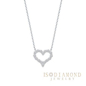 IS DIAMOND 滿鑽鑽石項鍊 愛心(培育鑽石)