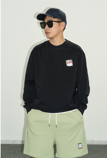 日系潮流男士寬松復古印花衛衣 五色