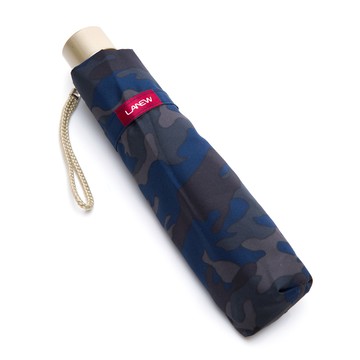 輕量手開三折圓傘-迷彩黑(289419090)