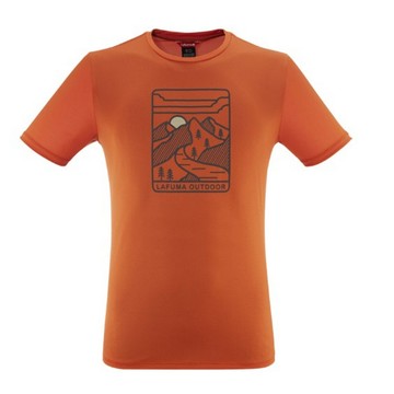 Lafuma 男 CORPORATE TEE 短袖排汗衣 磚紅 男 短袖上衣 LFV125402998