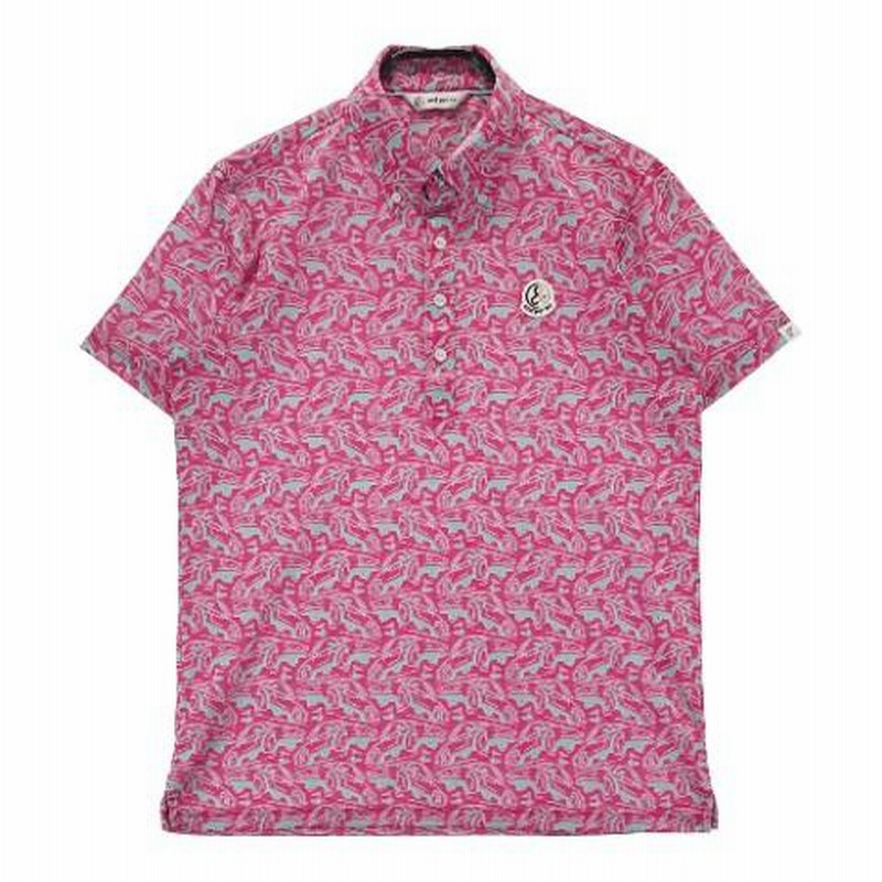 販売の事前割引 - AND PER SE アンパスィ 半袖ポロシャツ ロゴ 総柄