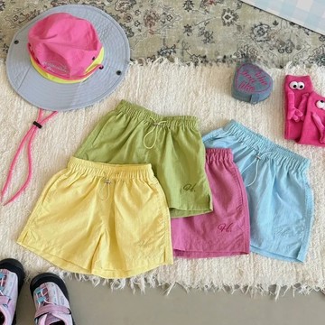 夏日必備~童裝夏季新款純色運動防曬速乾短褲女童五分褲 女童褲子 中小童短褲 夏天短褲 兒童短褲 休閒褲